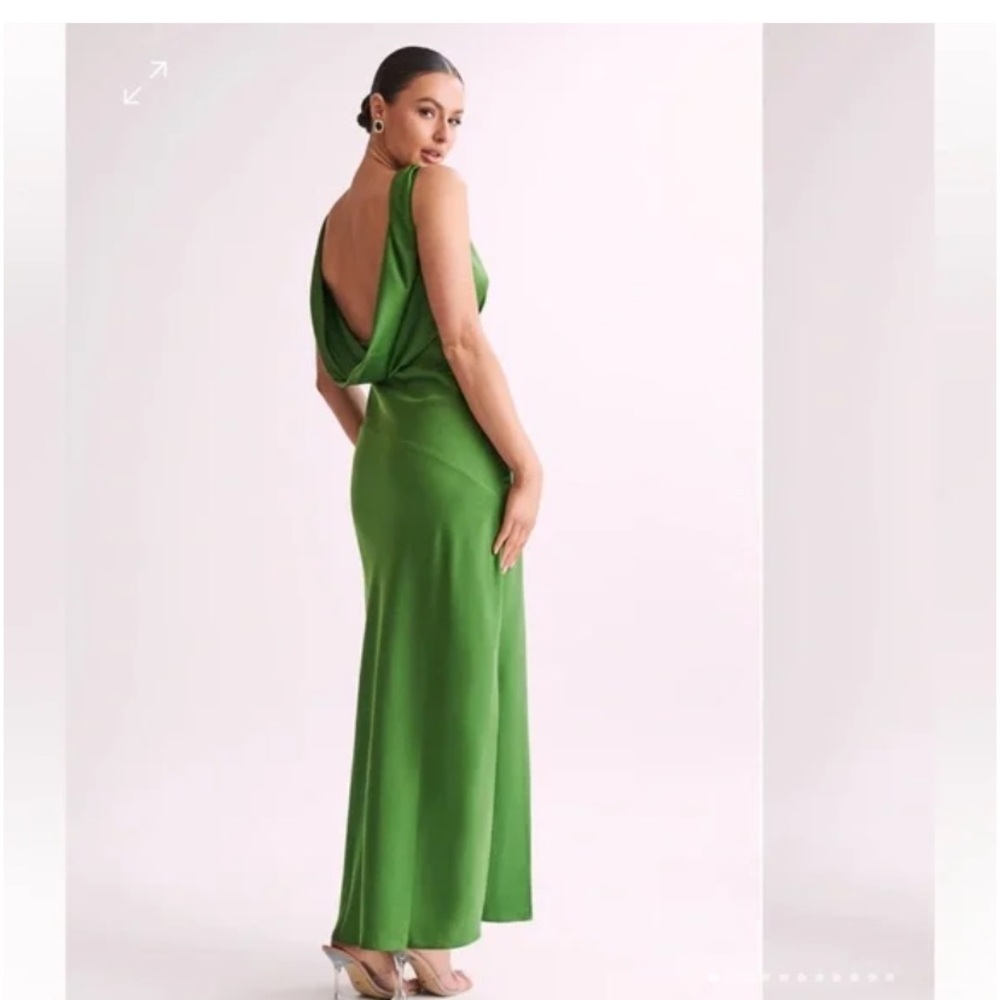 Meshki backless satin gown